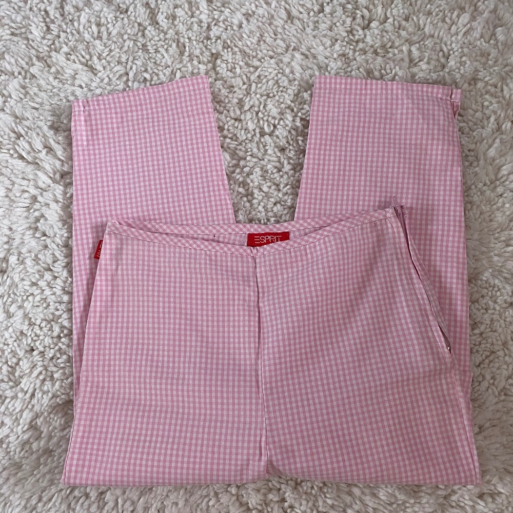 Vintage Esprit Pink Gingham Pants